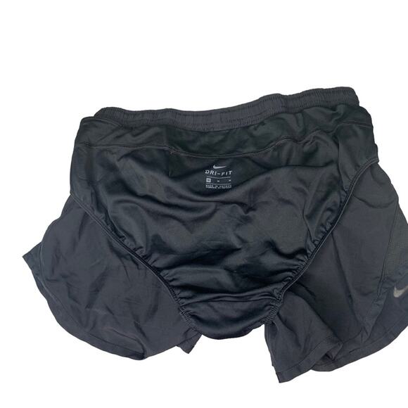Nike Dri-Fit Short Black Elastic and Tie Waist Lining Black Hide Pockets Size M - Picture 12 of 13